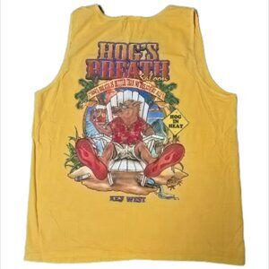 Comfort Colors Hogs Breath Saloon Key West Tank Top Yellow XL Mens (AI)
